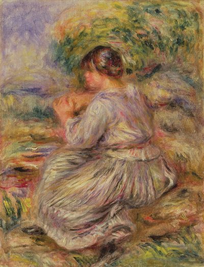 Girl in Landscape by Pierre Auguste Renoir
